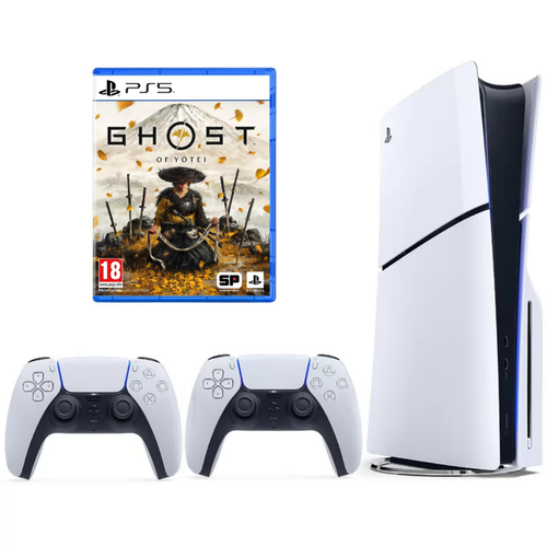 Pack PS5 Slim 1 TB com Ghost of Yōtei + comando adicional
